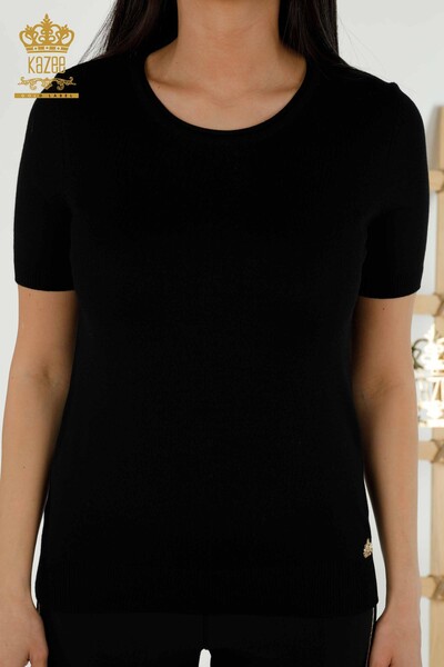 Wholesale Women's Knitwear Sweater - American Model - Black - 15943 | KAZEE - Thumbnail