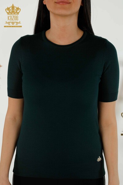 Wholesale Women's Knitwear Sweater - American Model - Dark Green - 15943 | KAZEE - Thumbnail