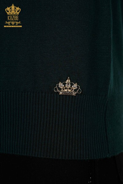 Wholesale Women's Knitwear Sweater - American Model - Dark Green - 30255 | KAZEE - 5