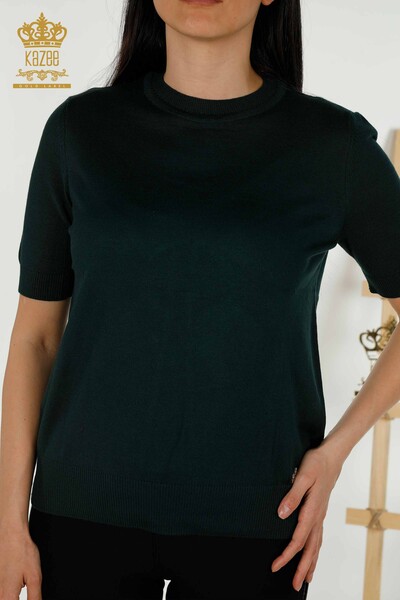 Wholesale Women's Knitwear Sweater - American Model - Dark Green - 30255 | KAZEE - Thumbnail
