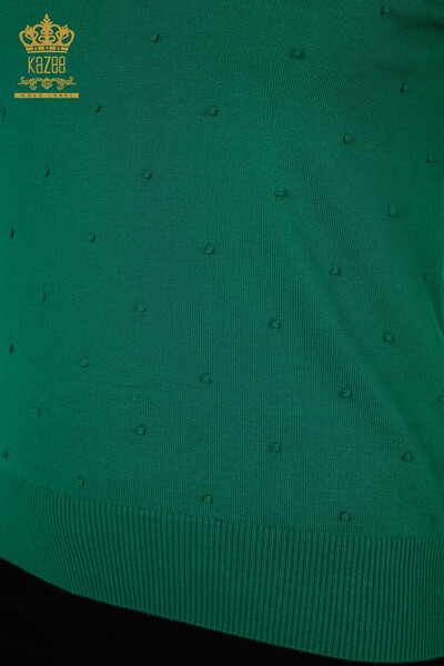 Wholesale Women's Knitwear Sweater - American Model - Green - 30131 | KAZEE - Thumbnail