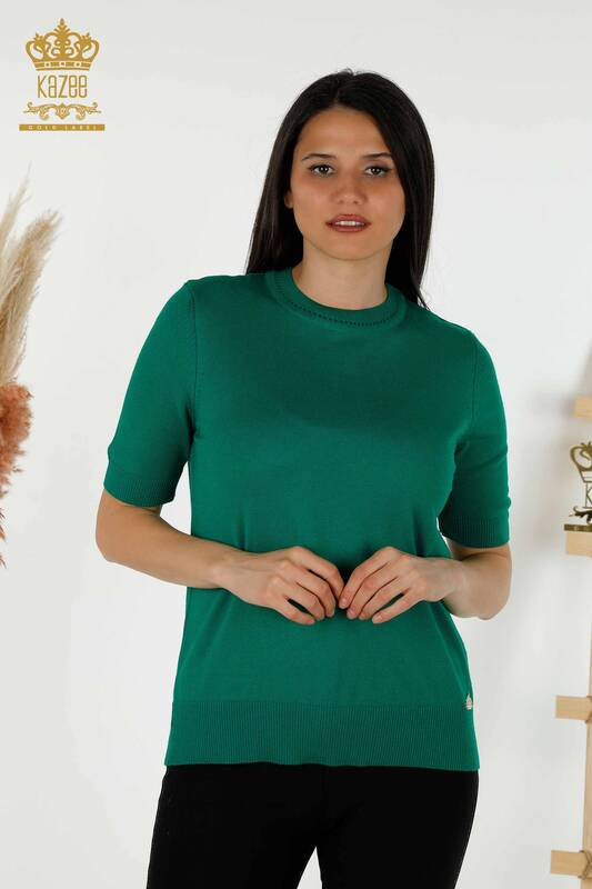 Wholesale Women's Knitwear Sweater - American Model - Green - 30255 | KAZEE