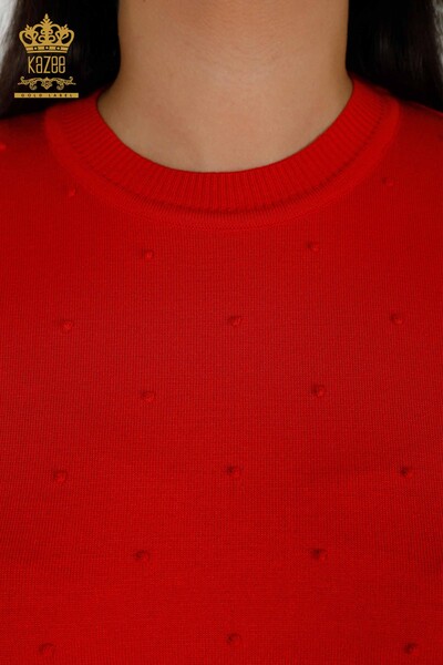 Wholesale Women's Knitwear Sweater - American Model - Orange - 30131 | KAZEE - Thumbnail