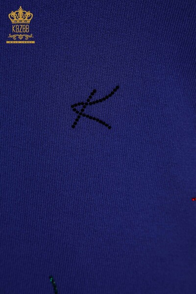 Wholesale Women's Knitwear Sweater American Model Violet - 30335 | KAZEE - Thumbnail