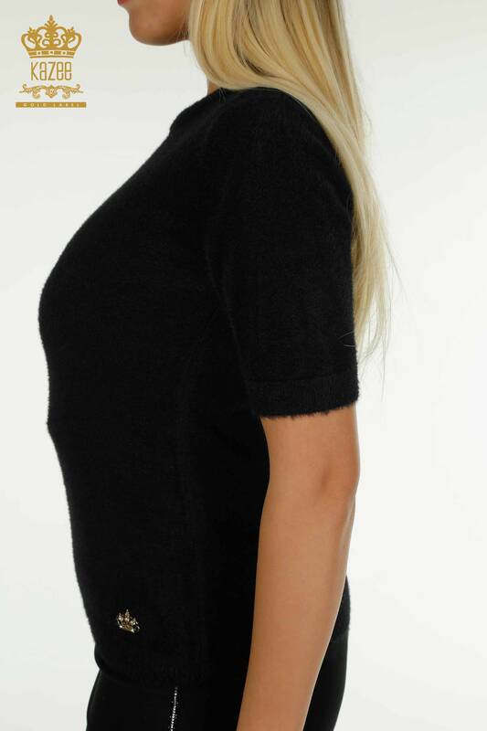 Wholesale Women's Knitwear Sweater Angora Basic Black - 30589 | KAZEE