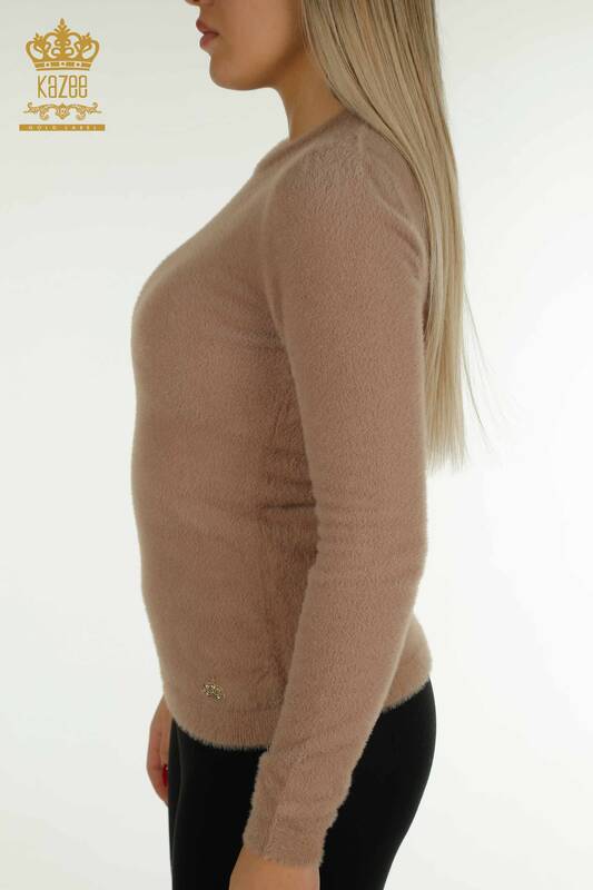 Wholesale Women's Knitwear Sweater Angora Basic Mink - 30490 | KAZEE