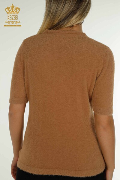 Wholesale Women's Knitwear Sweater Angora Basic Mink - 30610 | KAZEE - Thumbnail