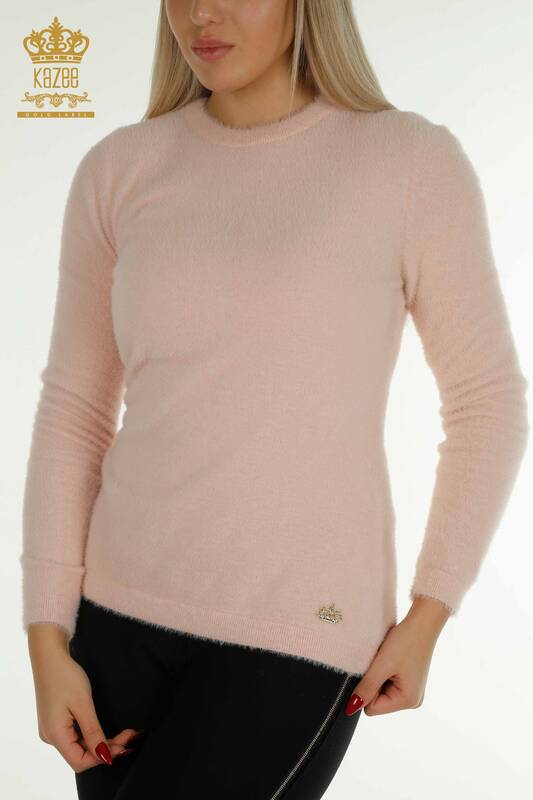 Wholesale Women's Knitwear Sweater Angora Basic Powder - 30490 | KAZEE