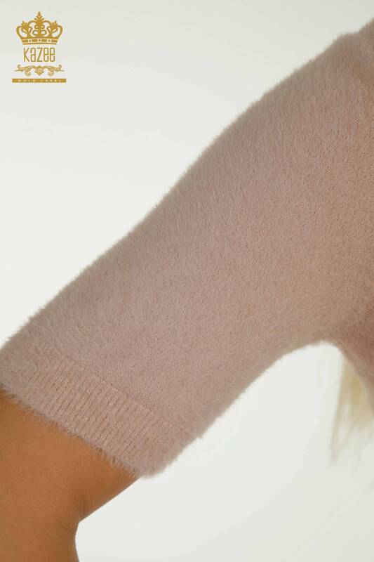 Wholesale Women's Knitwear Sweater Angora Basic Powder - 30610 | KAZEE