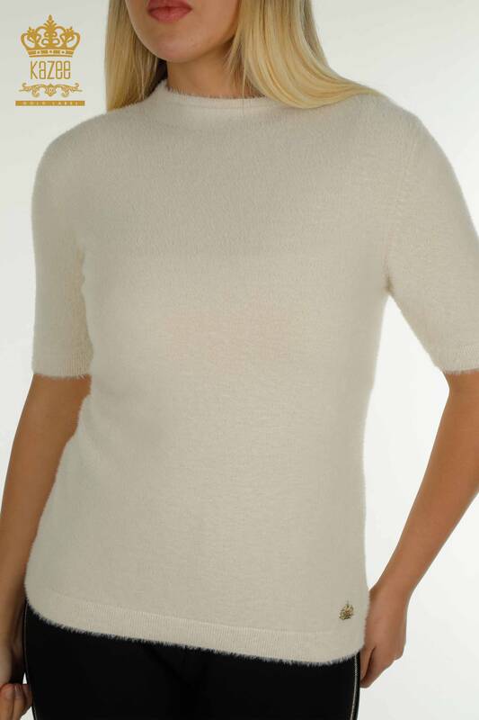 Wholesale Women's Knitwear Sweater Angora Basic Stone - 30610 | KAZEE