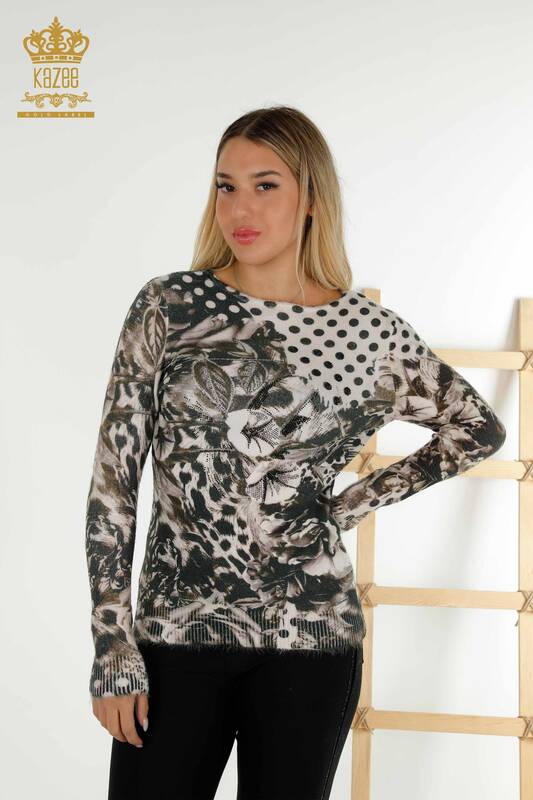 Wholesale Women's Knitwear Sweater Angora Beige - 16000 | KAZEE