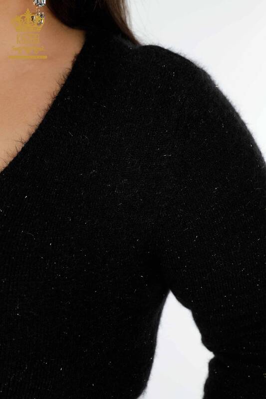 Wholesale Women's Knitwear Sweater Angora Black - 19078 | KAZEE