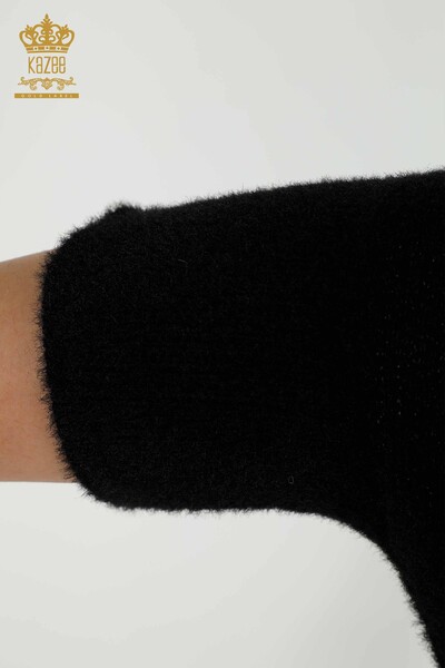 Wholesale Women's Knitwear Sweater - Angora - Black - 30293 | KAZEE - Thumbnail