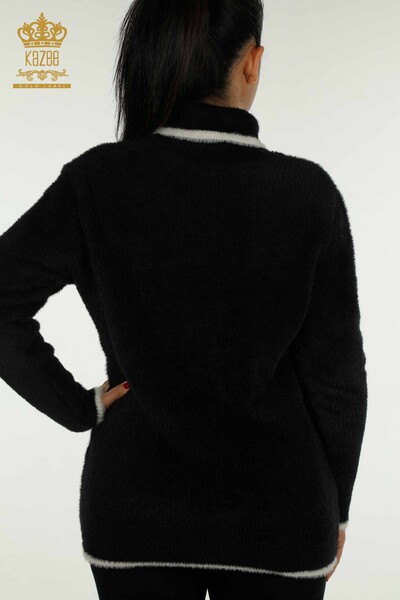 Wholesale Women's Knitwear Sweater Angora Black - 30646 | KAZEE - Thumbnail