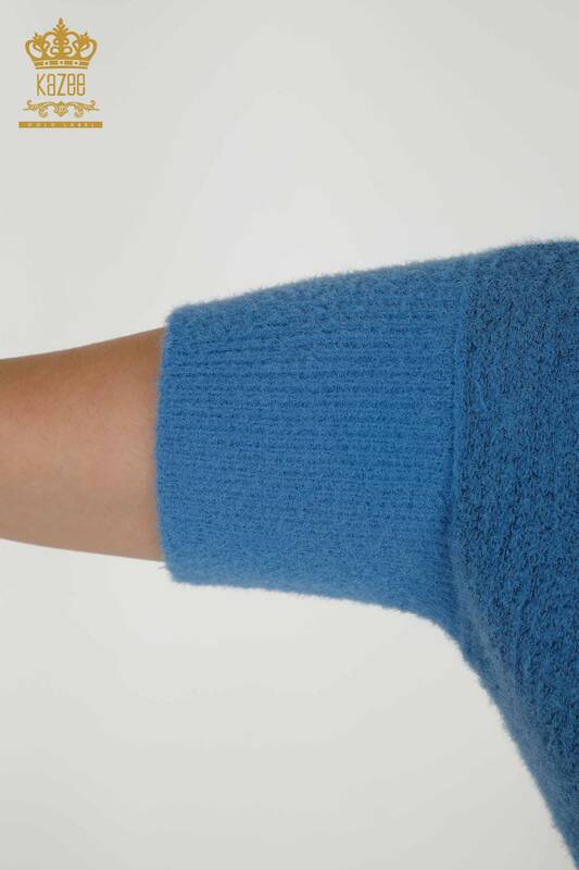 Wholesale Women's Knitwear Sweater - Angora - Blue - 30293 | KAZEE