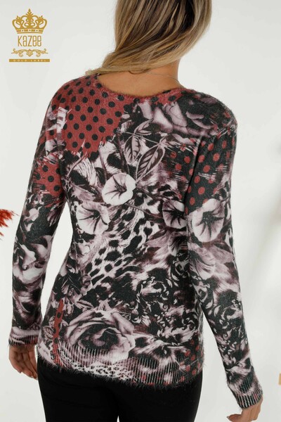 Wholesale Women's Knitwear Sweater Angora Brown - 16000 | KAZEE - Thumbnail