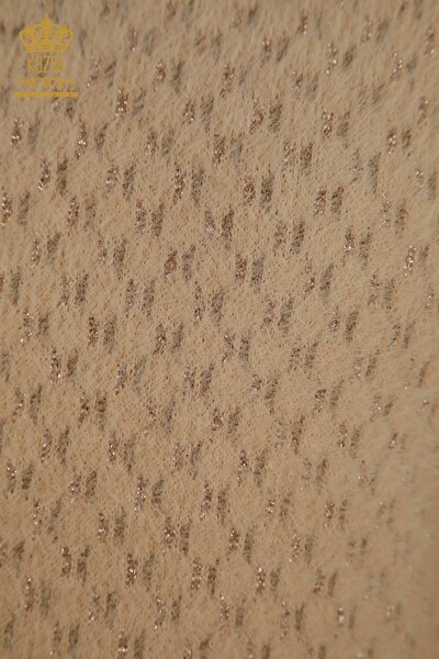 Wholesale Women's Knitwear Sweater Angora Detailed Beige - 30446 | KAZEE - Thumbnail