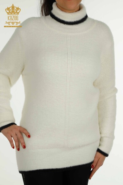Kazee - Wholesale Women's Knitwear Sweater Angora Ecru - 30646 | KAZEE (1)
