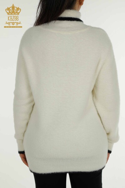 Wholesale Women's Knitwear Sweater Angora Ecru - 30646 | KAZEE - Thumbnail