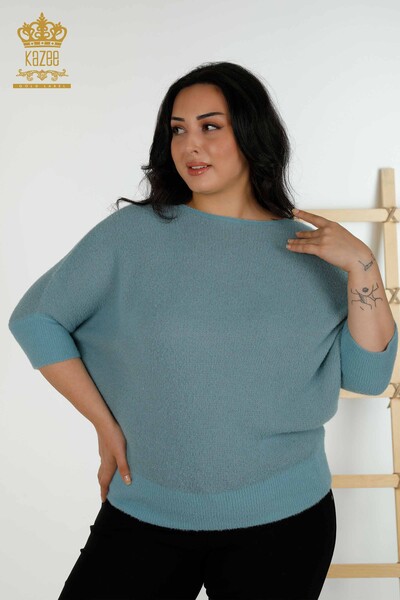 Wholesale Women's Knitwear Sweater - Angora - Mint - 30293 | KAZEE - Thumbnail
