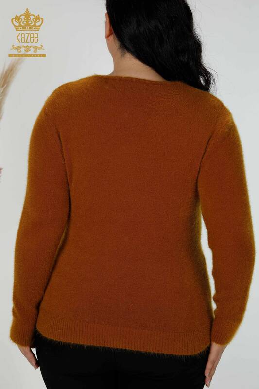 Wholesale Women's Knitwear Sweater Angora Mustard - 16994 | KAZEE