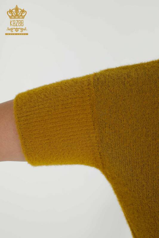 Wholesale Women's Knitwear Sweater - Angora - Mustard - 30293 | KAZEE