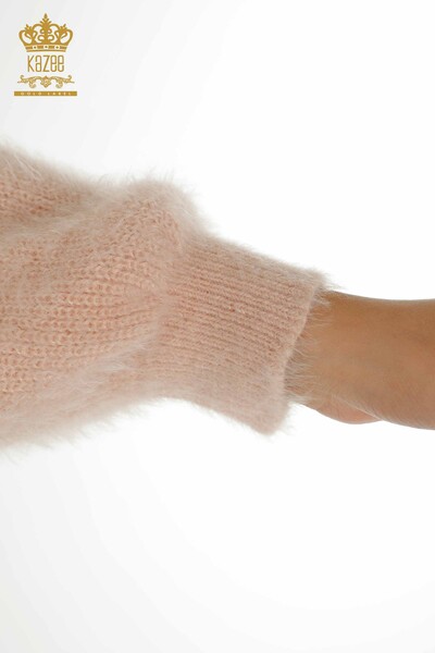 Wholesale Women's Knitwear Sweater Angora Powder - 19064 | KAZEE - Thumbnail