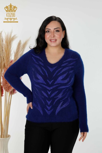 Wholesale Women's Knitwear Sweater Angora Saks - 16994 | KAZEE - Thumbnail