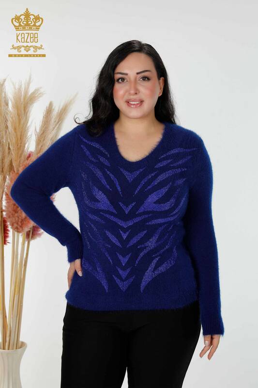 Wholesale Women's Knitwear Sweater Angora Saks - 16994 | KAZEE