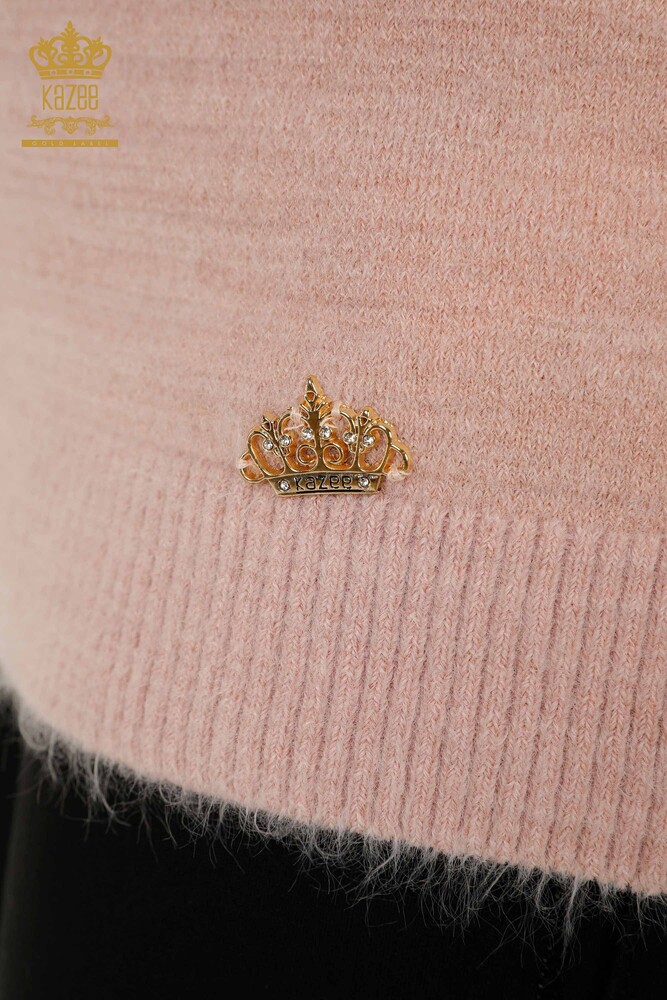 Wholesale Women's Knitwear Sweater Basic Angora Powder - 18830 | KAZEE - 4