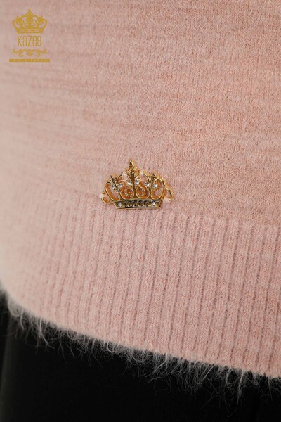 Wholesale Women's Knitwear Sweater Basic Angora Powder - 18830 | KAZEE - 4