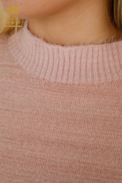 Wholesale Women's Knitwear Sweater Basic Angora Powder - 18830 | KAZEE - Thumbnail