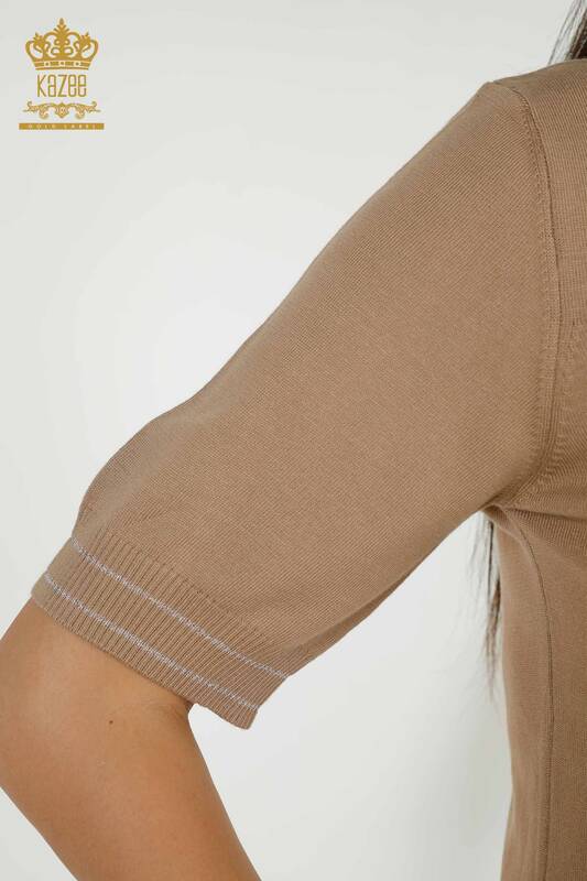 Wholesale Women's Knitwear Sweater - Basic - Beige - 30110 | KAZEE