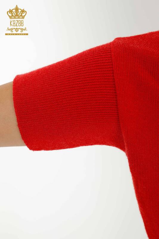 Wholesale Women's Knitwear Sweater Basic Coral - 30241 | KAZEE