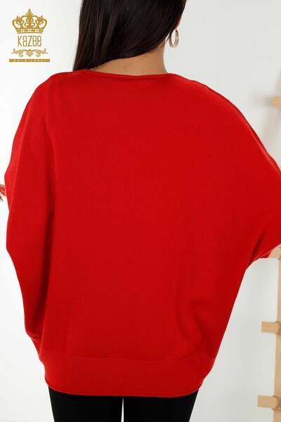 Wholesale Women's Knitwear Sweater Basic Coral - 30241 | KAZEE - Thumbnail