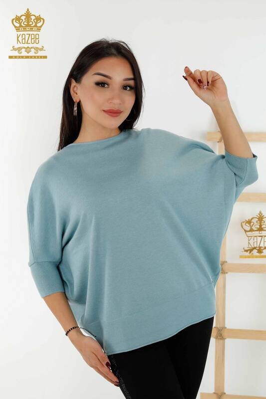 Wholesale Women's Knitwear Sweater - Basic - Dark Blue - 30241 | KAZEE