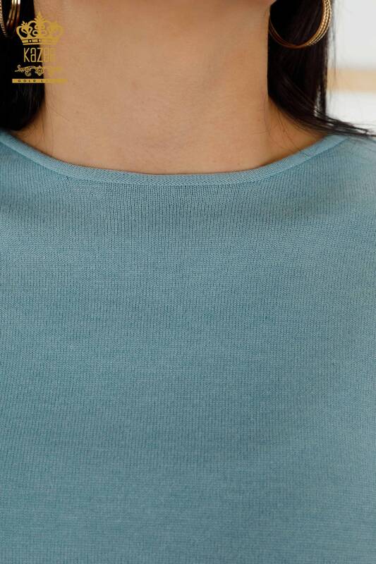 Wholesale Women's Knitwear Sweater - Basic - Dark Blue - 30241 | KAZEE