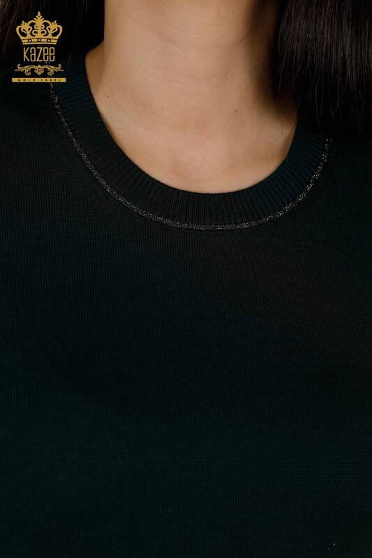 Wholesale Women's Knitwear Sweater - Basic - Dark Green - 30110 | KAZEE