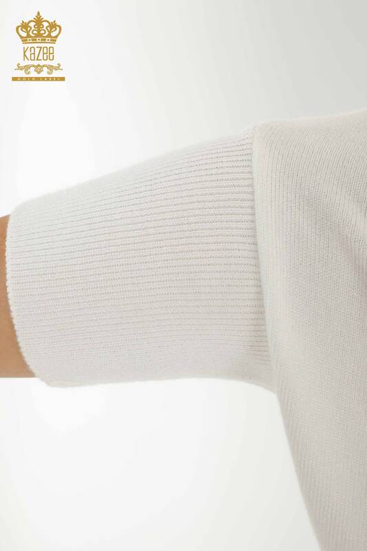 Wholesale Women's Knitwear Sweater - Basic - Ecru - 30241 | KAZEE