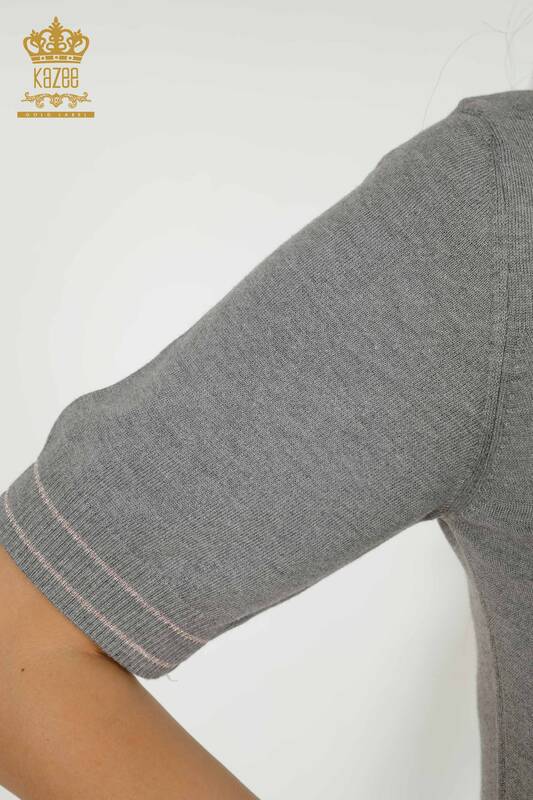 Wholesale Women's Knitwear Sweater - Basic - Gray - 30110 | KAZEE