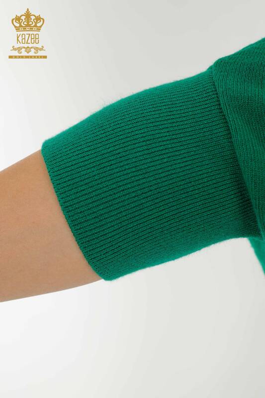 Wholesale Women's Knitwear Sweater - Basic - Green - 30241 | KAZEE