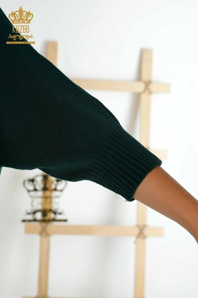 Wholesale Women's Knitwear Sweater - Basic - Pocket - Nefti - 30237 | KAZEE - Thumbnail