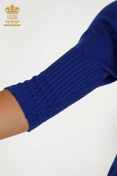 Wholesale Women's Knitwear Sweater - Basic - Pockets - Saks - 30237 | KAZEE - Thumbnail