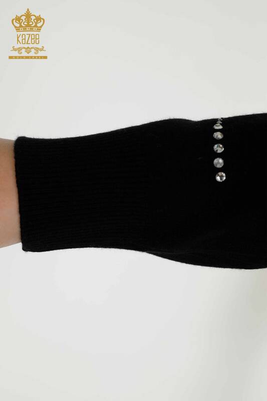 Wholesale Women's Knitwear Sweater - Crew Neck - Black - 30157 | KAZEE