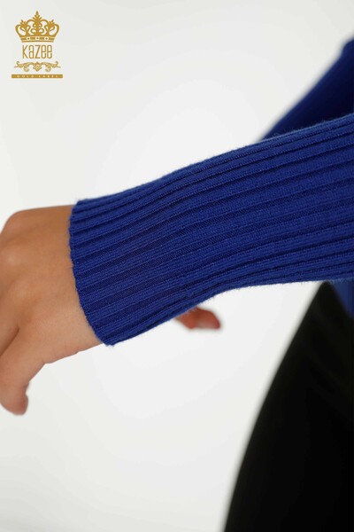 Wholesale Women's Knitwear Sweater Button Detailed Saks - 30394 | KAZEE - Thumbnail