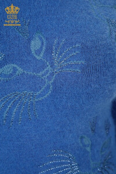Wholesale Women's Knitwear Sweater Cat Detailed Stone Embroidered - 18759 | KAZEE - Thumbnail