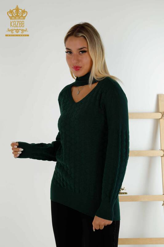 Wholesale Women's Knitwear Sweater - Collar Detailed - Nefti - 30363 | KAZEE