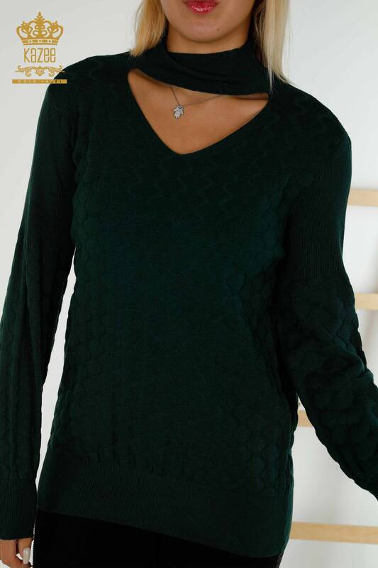 Wholesale Women's Knitwear Sweater - Collar Detailed - Nefti - 30363 | KAZEE