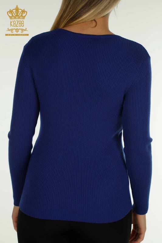 Wholesale Women's Knitwear Sweater with Collar Detail Saks - 30392 | KAZEE