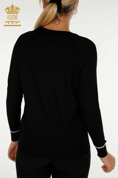 Wholesale Women's Knitwear Sweater with Colored Pockets - 30108 | KAZEE - Thumbnail